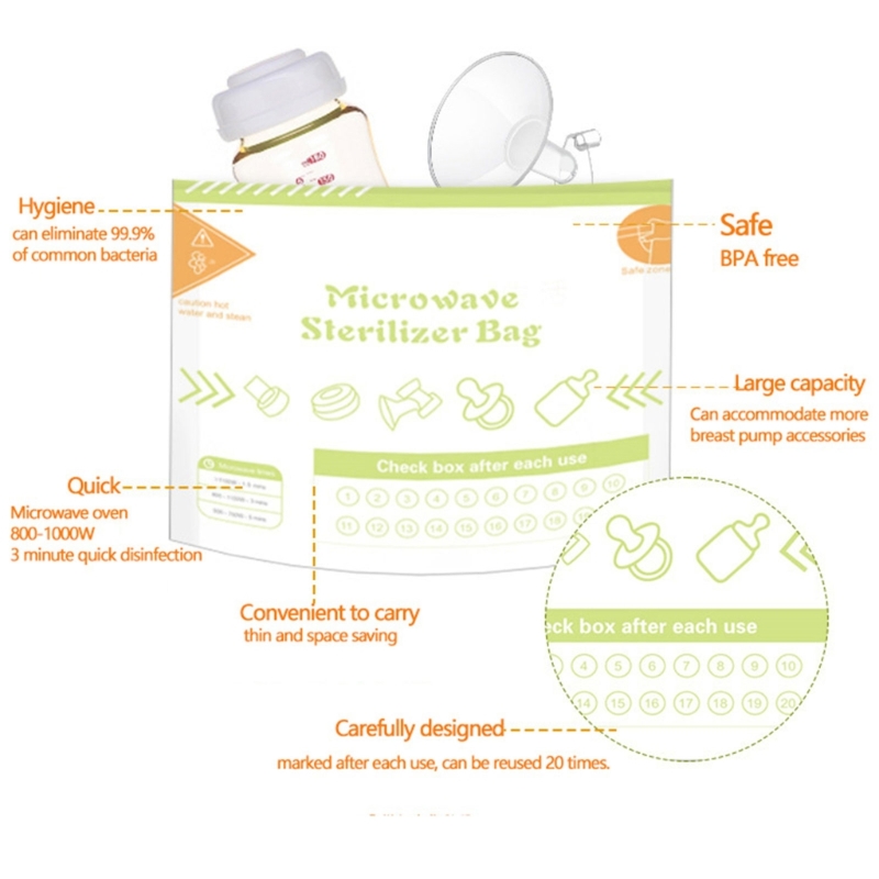 10 Sheets/set Reusable Microwa - Zwitsal Baby Products recension och pris