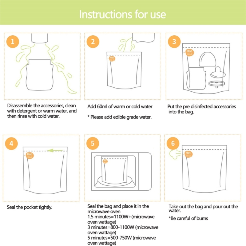 10 Sheets/set Reusable Microwa - Zwitsal Baby Products recension och pris