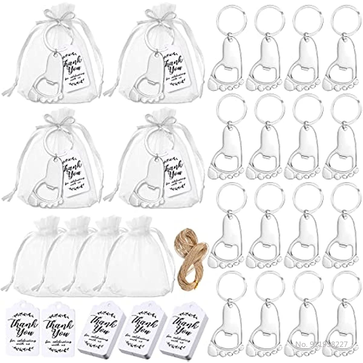 50-Piece Baby Footprint Key Ch - Zwitsal Baby Products recension och pris