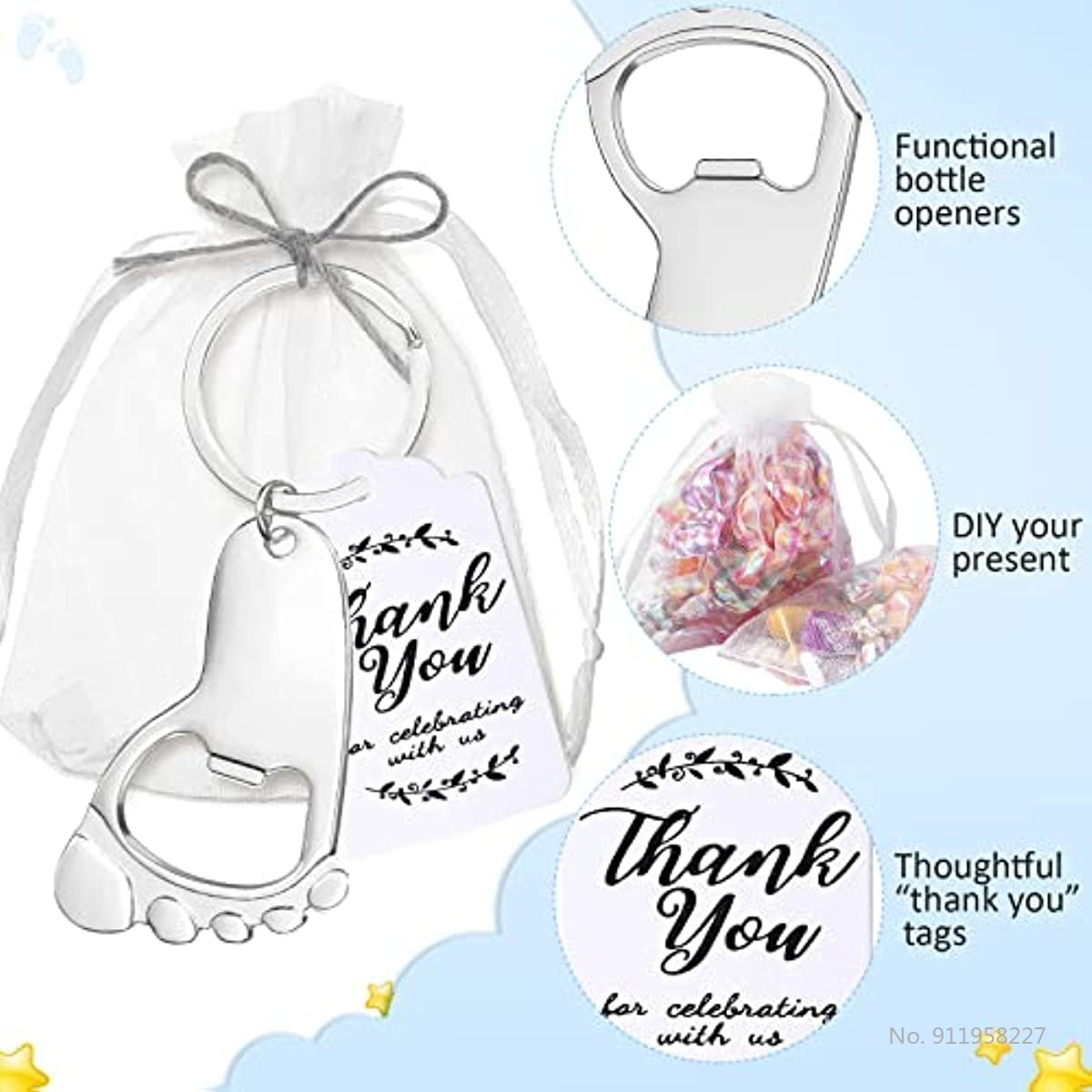 50-Piece Baby Footprint Key Ch - Zwitsal Baby Products recension och pris